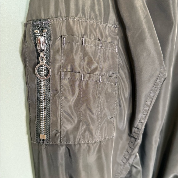 Urban look Olive Green Bomber Jacket, size:Small #8 - Picture 5 of 8